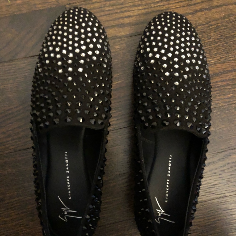 Giuseppe Zanotti Crystal Stud Loafers